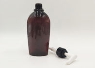Amber Color Flat Shape PET chai mỹ phẩm tùy chỉnh cho vệ sinh tay