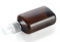 Brown 125ml Amber Square Pet Chai với Cleanser Pump