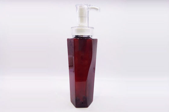 Chai mỹ phẩm nhựa 400ml hình vuông không đều với bơm lotion