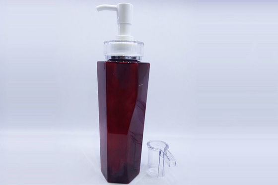 Chai mỹ phẩm nhựa 400ml hình vuông không đều với bơm lotion