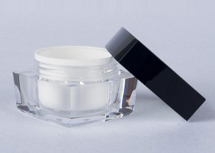 Đôi tường 30g 60g lọ kem mặt acrylic ISO FDA có nắp vặn màu đen