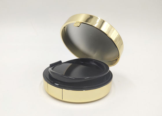 Black Gold BB Cream Container, Air Cushion Beauty Box Round Portable