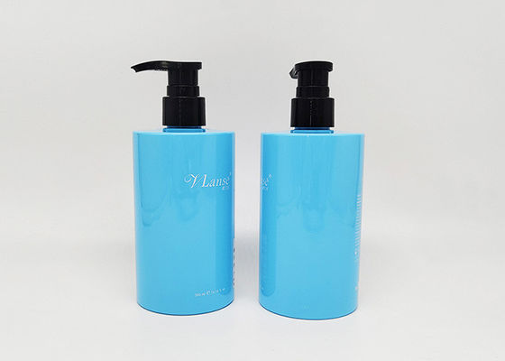 Chai sữa tắm dầu gội nhựa PET màu xanh 500ml có bơm lotion